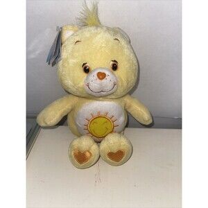 Vintage 2003 Jakks Care Bears Funshine Yellow Plush Toy 10" inch New w/Tags B16
